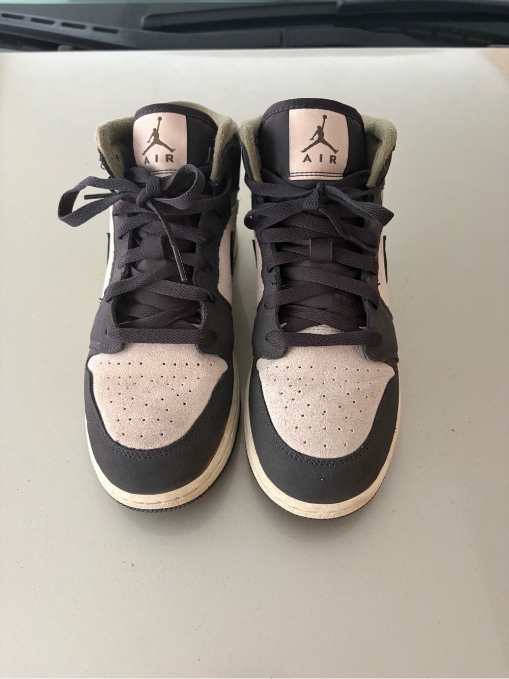 Nike High-Top Sneakers in Black and Cream
